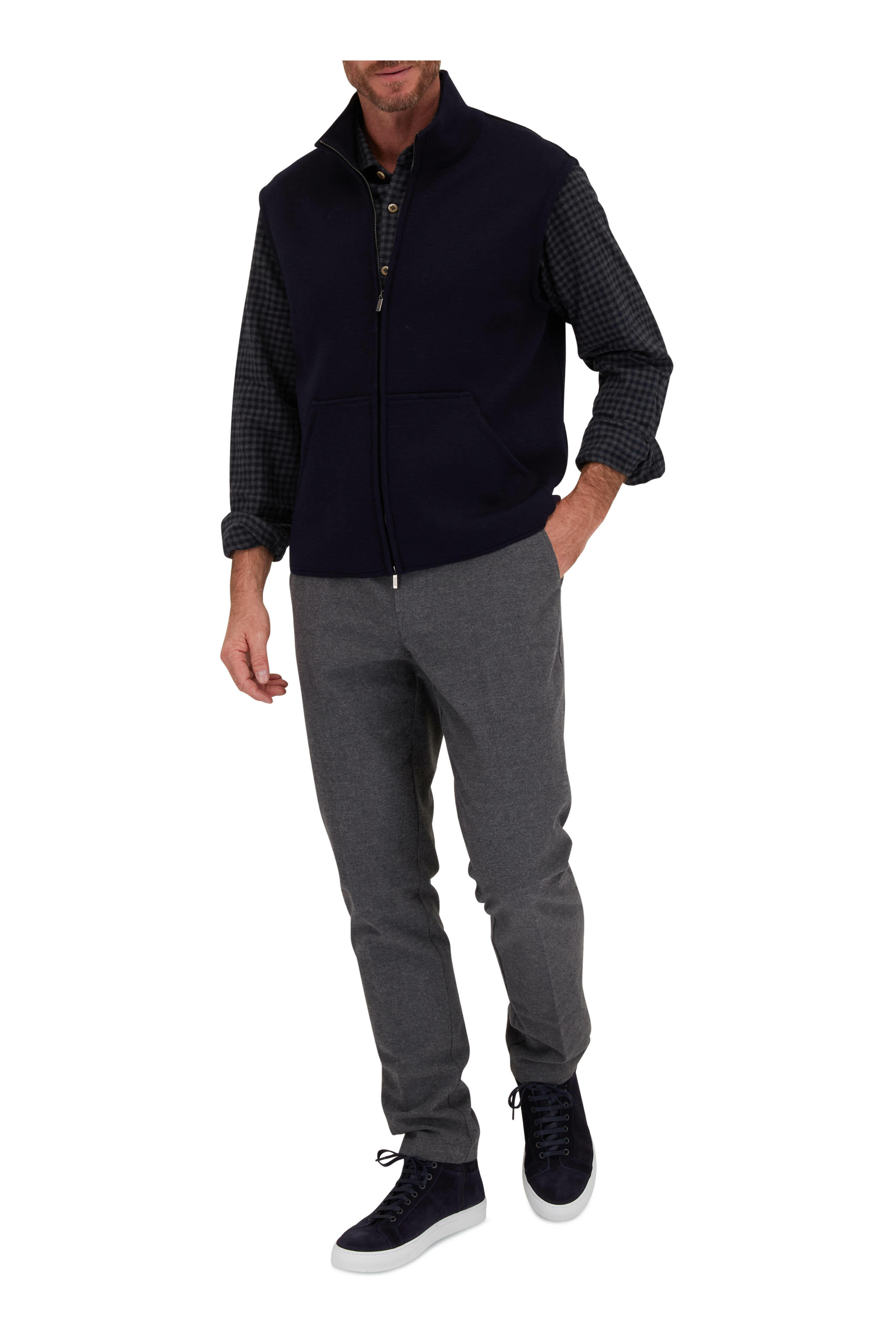 To Boot New York - Jones Navy Suede High-Top Sneaker