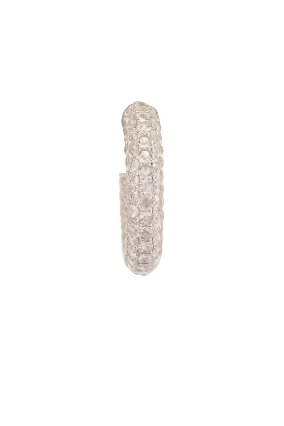 Sutra 18k White Gold Diamond Earring - view 2