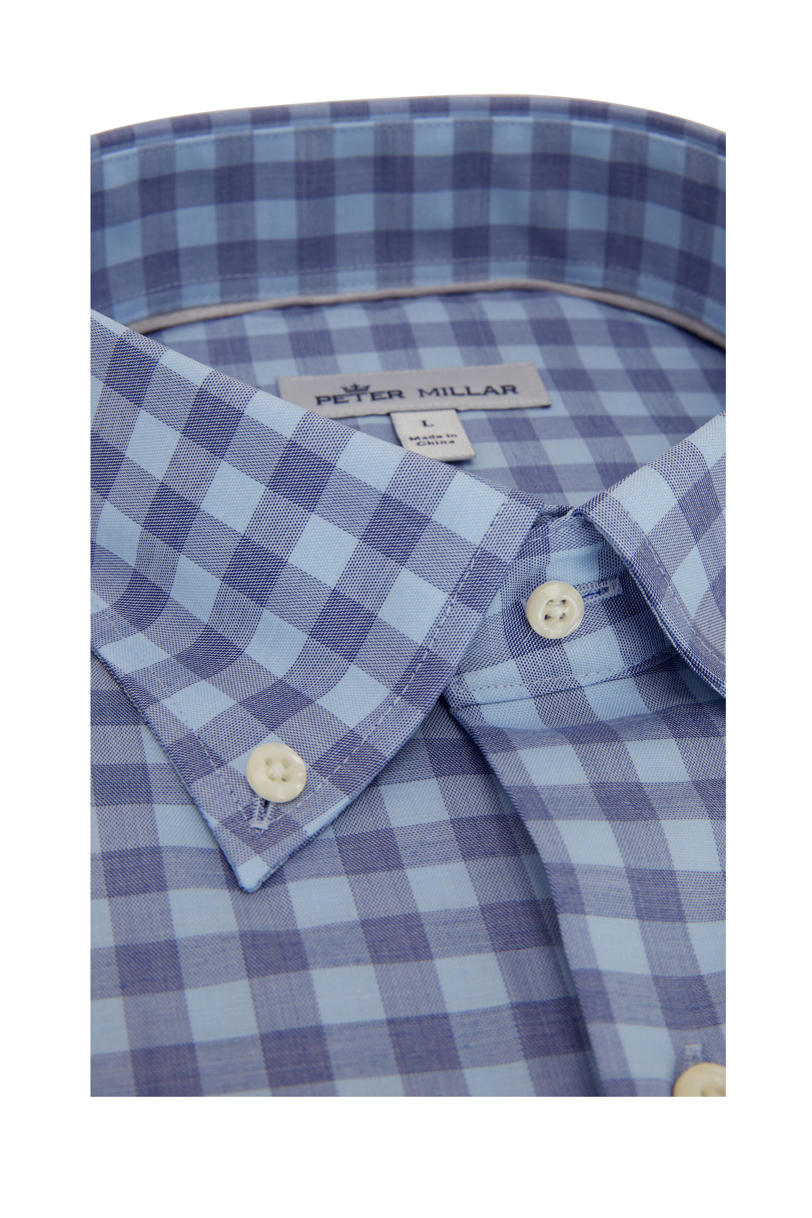 Peter Millar - Garrett Blue Gingham Sport Shirt