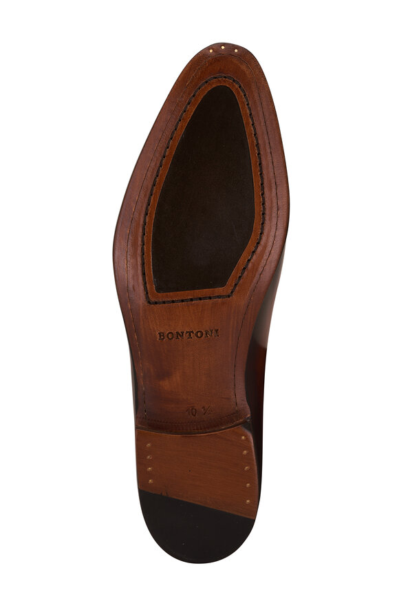 Bontoni - Schiaffino Brown Leather Perforated Loafer