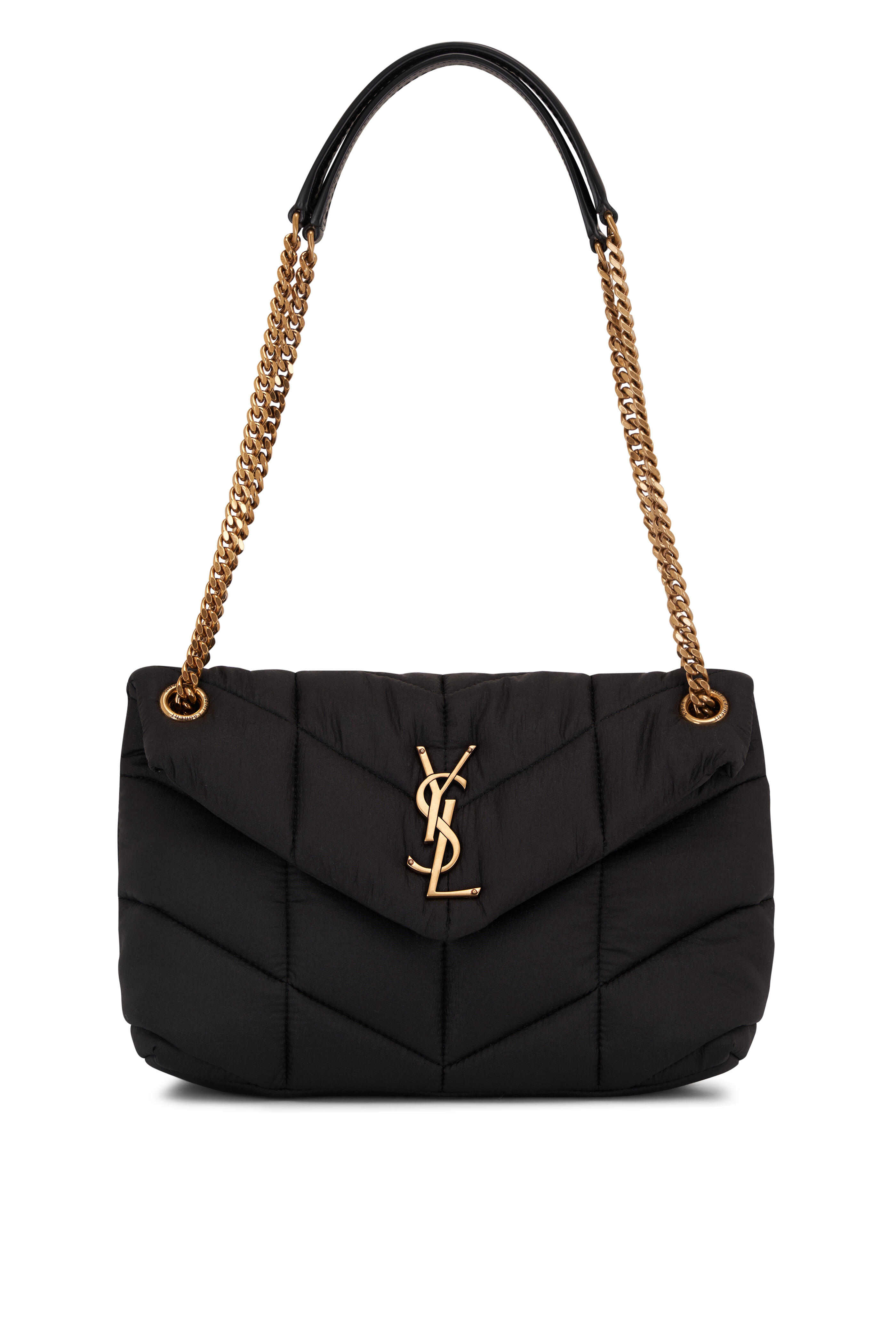 SAINT LAURENT Puffer small quilted leather shoulder bag