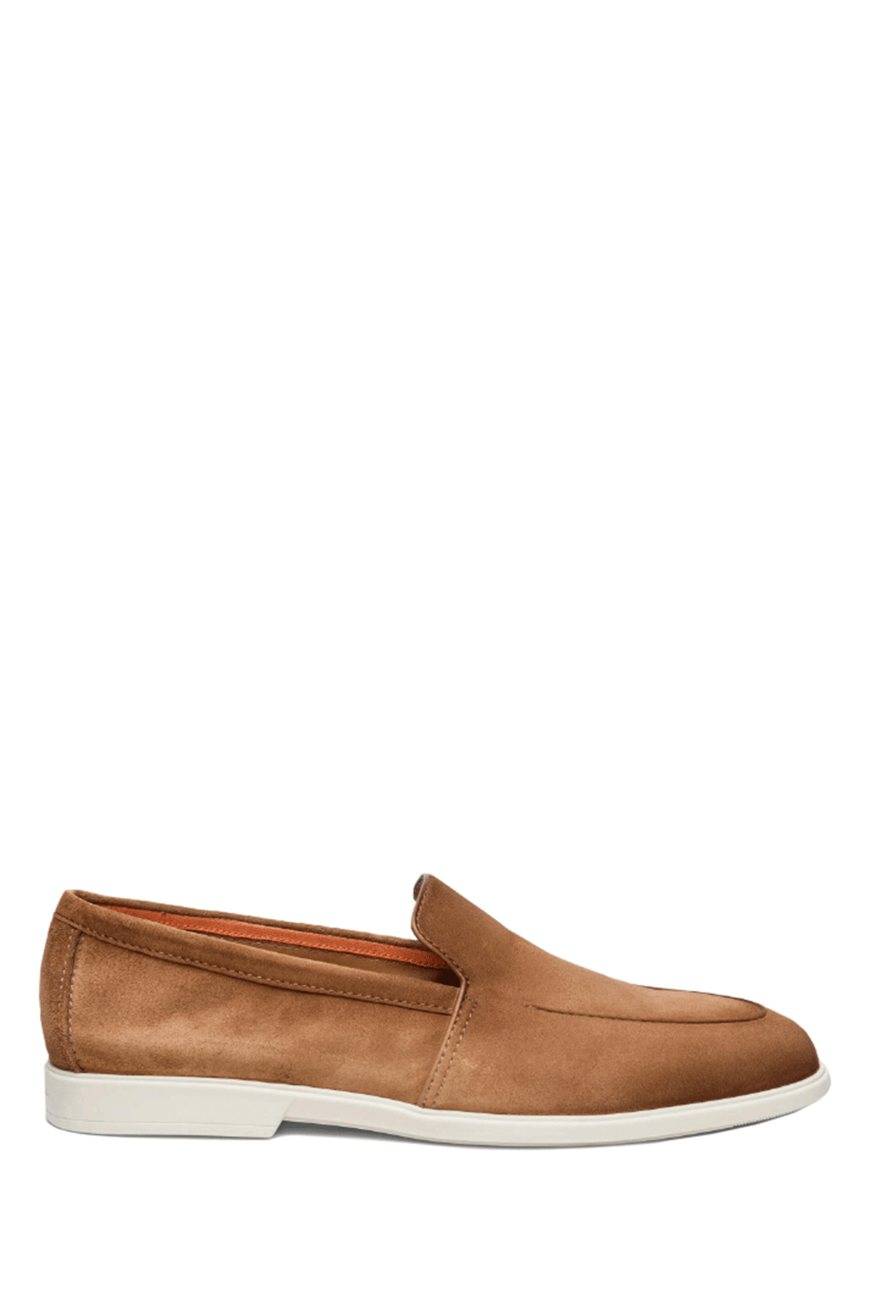 ローファー・オックスフォード SANTONI Brown Suede Loafers Santoni - Easy Brown Suede Loafer | Mitchell Stores