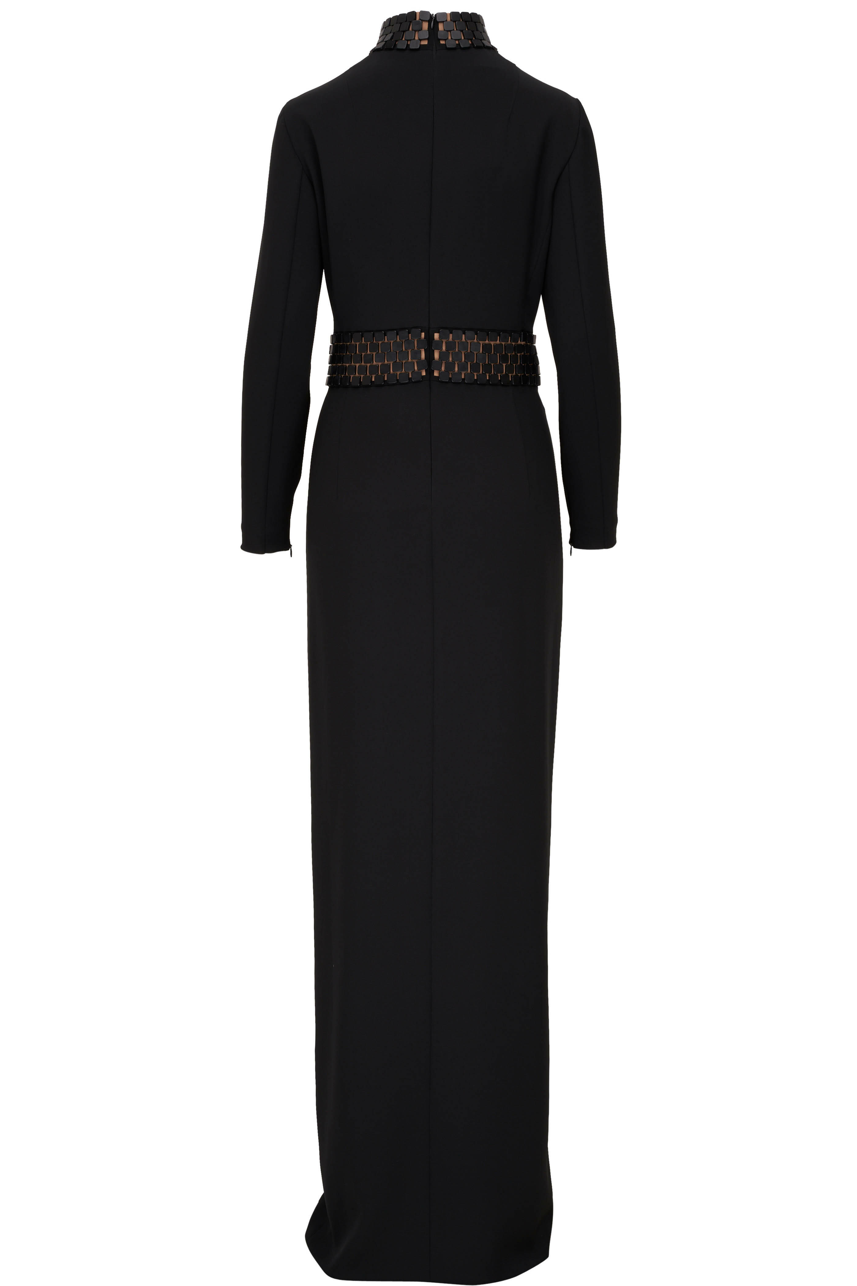 belted black maxi dress Akris - Silk Long Sleeve Gown The belted waist cinches 908 Gucci Flora silk brocade Variant:3XLarge