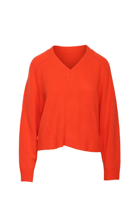 Crush Cashmere Santana Lava V Neck Sweater