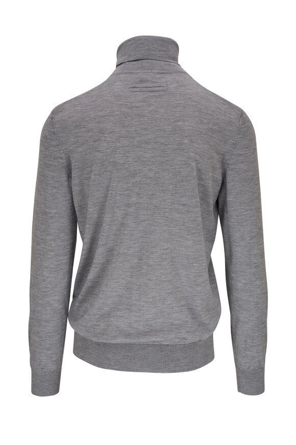 Zegna - Gray Cashmere & Silk Turtleneck 