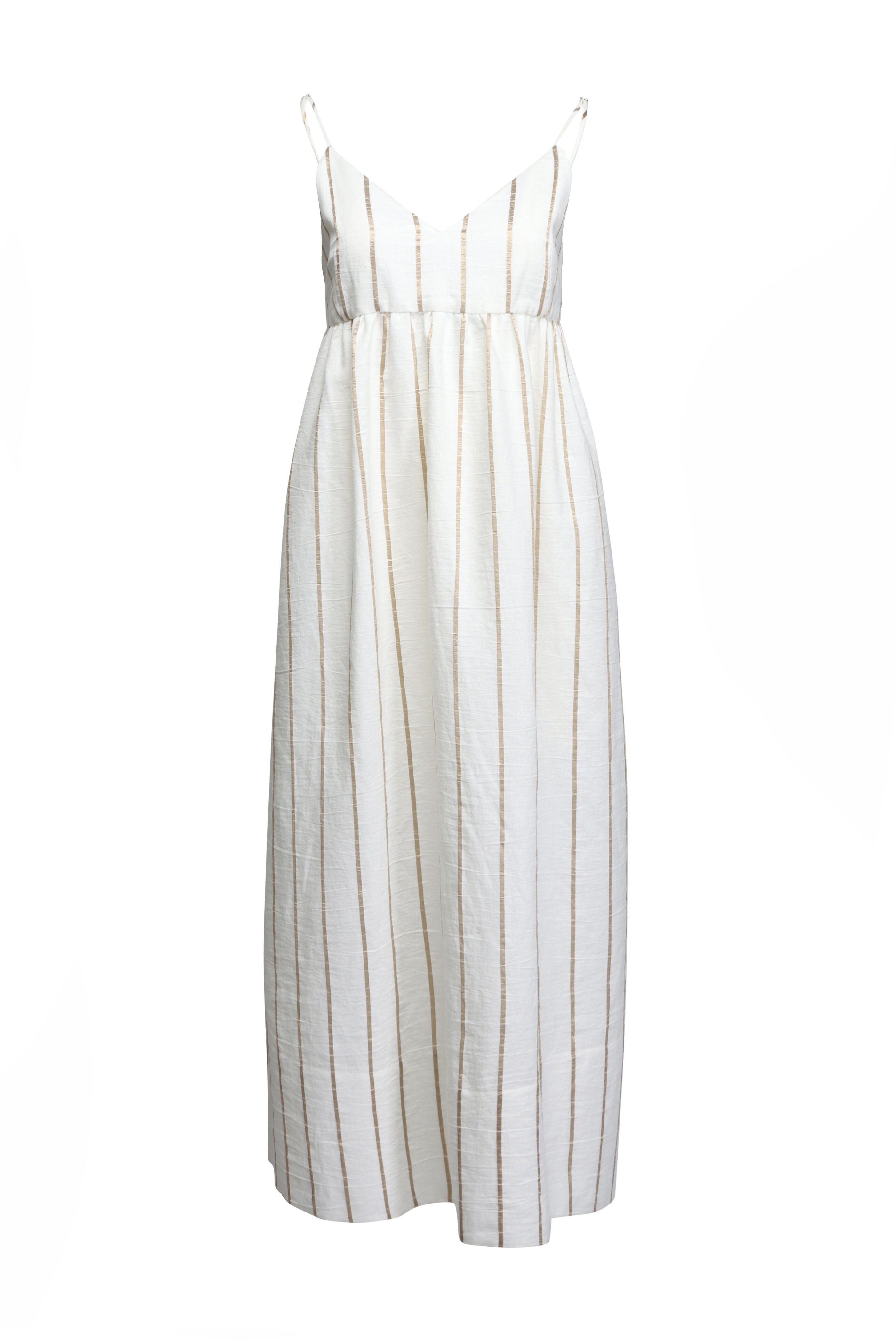 slim fit dress slacks Missoni M Pastel Green and Pink Gold Stripe Knit Sleeveless Maxi Dress main image 1