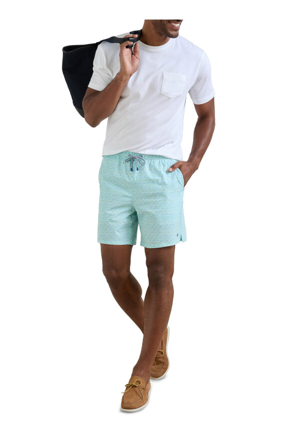 Peter Millar Tide Lines Rainforest Swim Trunks - view 2