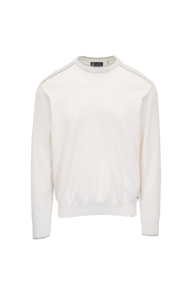 Stone Island - White Stretch Cotton Zip Up Hoodie