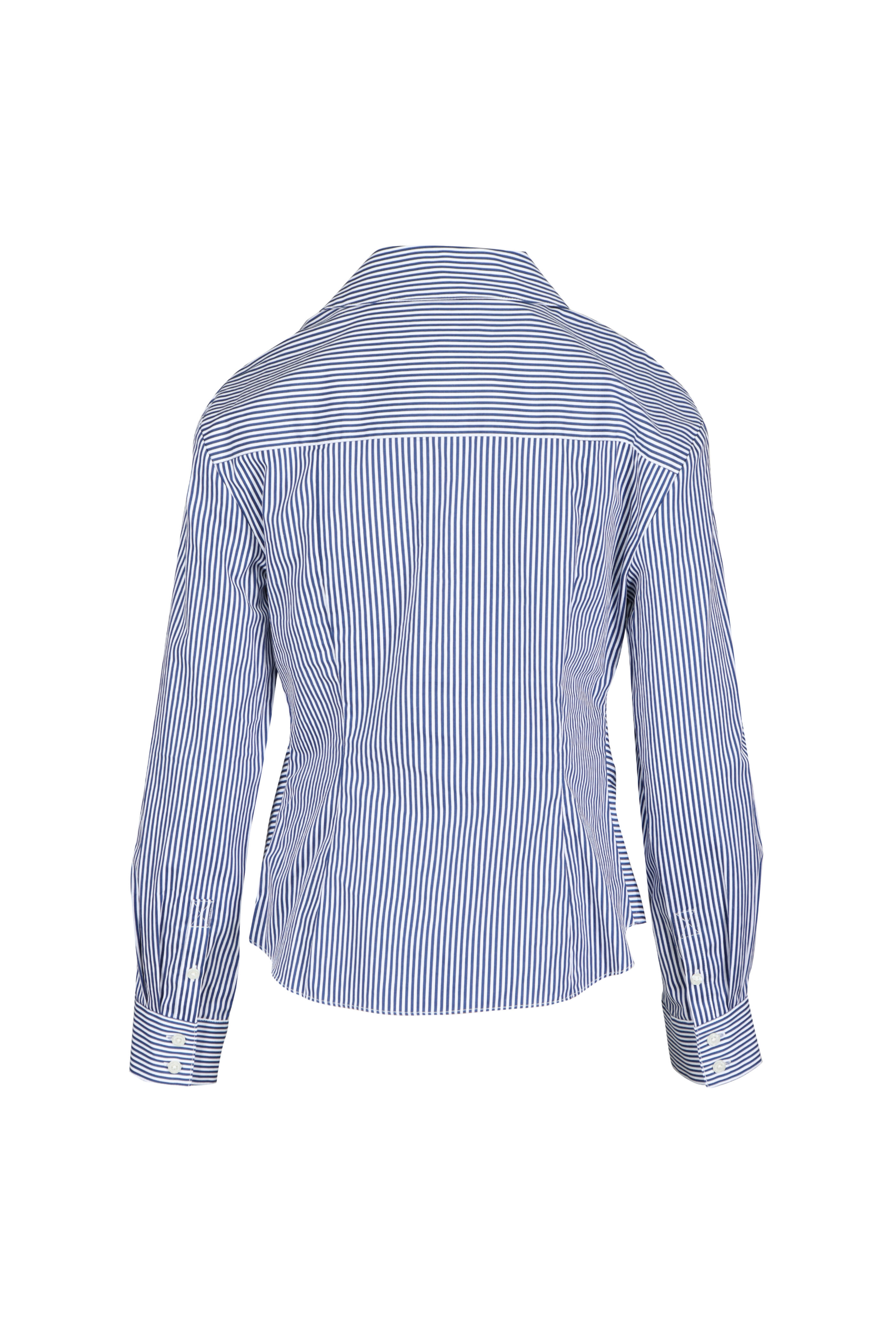 Tanya Taylor - Long Sleeve Stripe Oakley Top - view 2