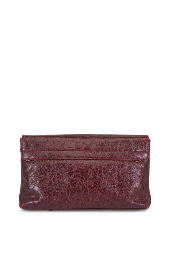 Balenciaga Le City Merlot Leather Clutch - view 2