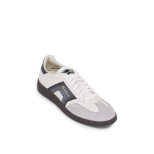 【★完売必至★】Santoni ☆ スリップオンスニーカー Santoni - Part White Leather Low Top Sneaker | Mitchell Stores