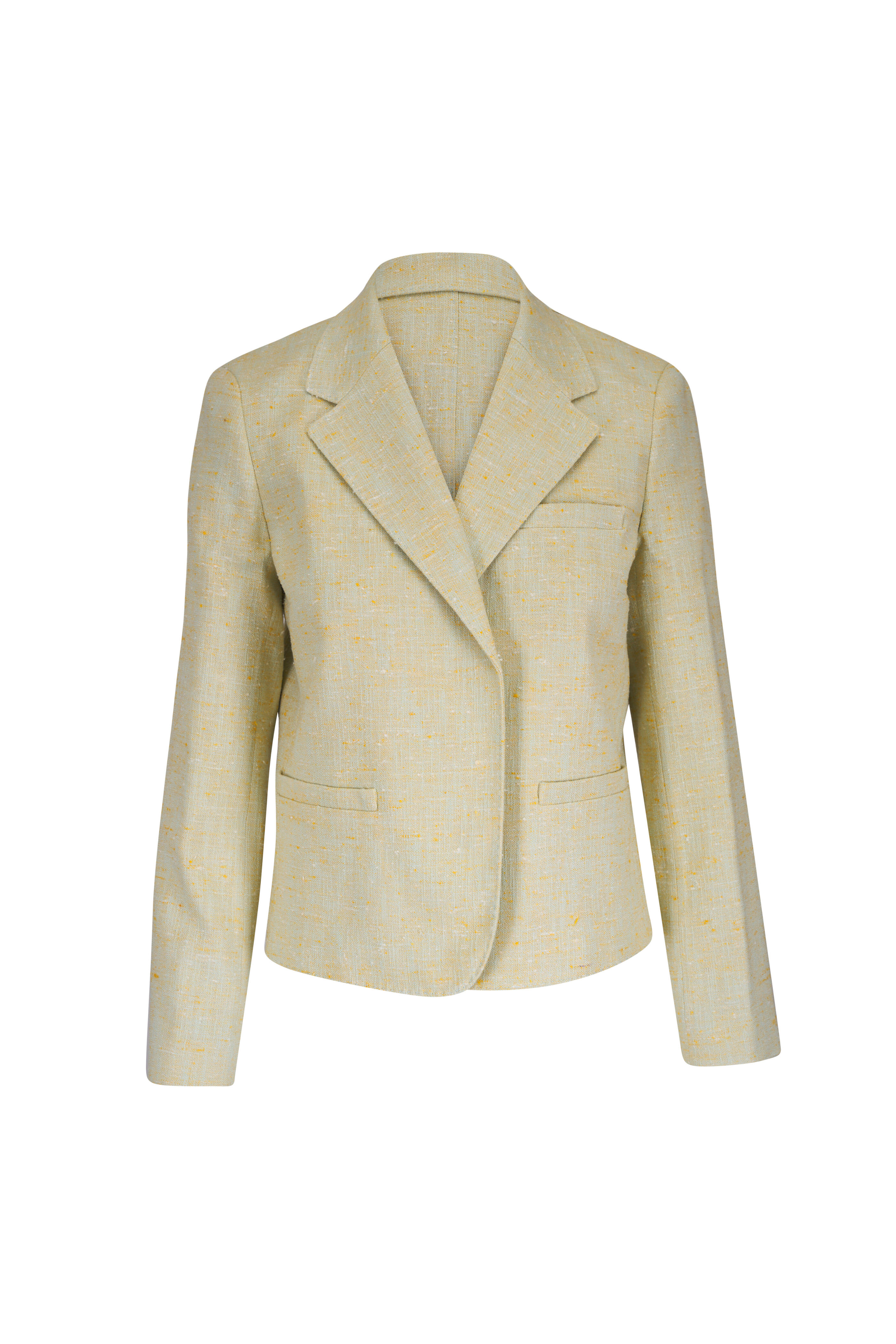 Lafayette 148 New York - Chartreuse Multi Cropped Boyfriend Blazer