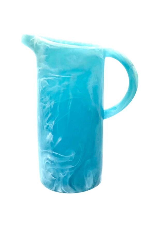 Nashi Home Resin Classical Jug in Aqua Swirl