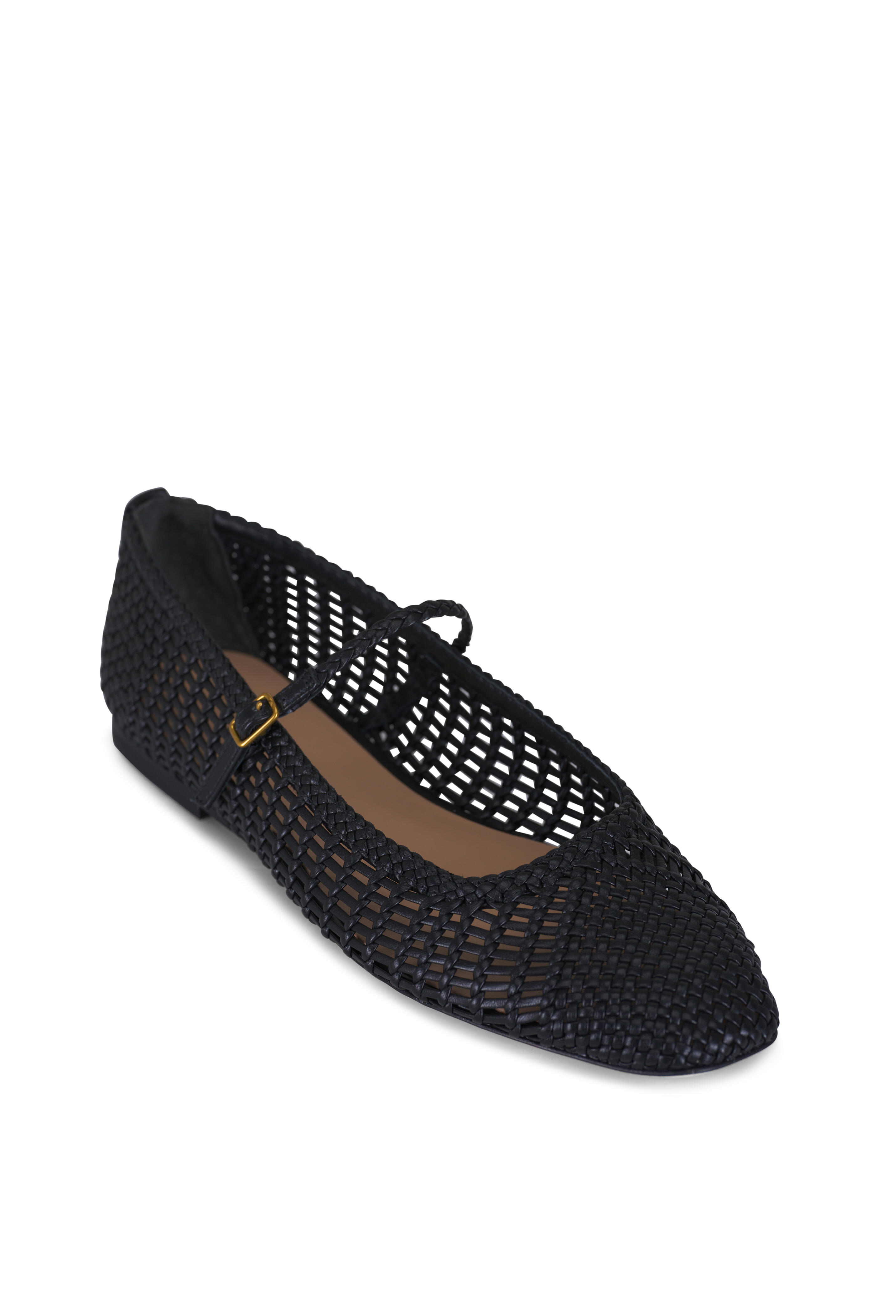 Veronica Beard - Ellie Black Woven Leather Flat