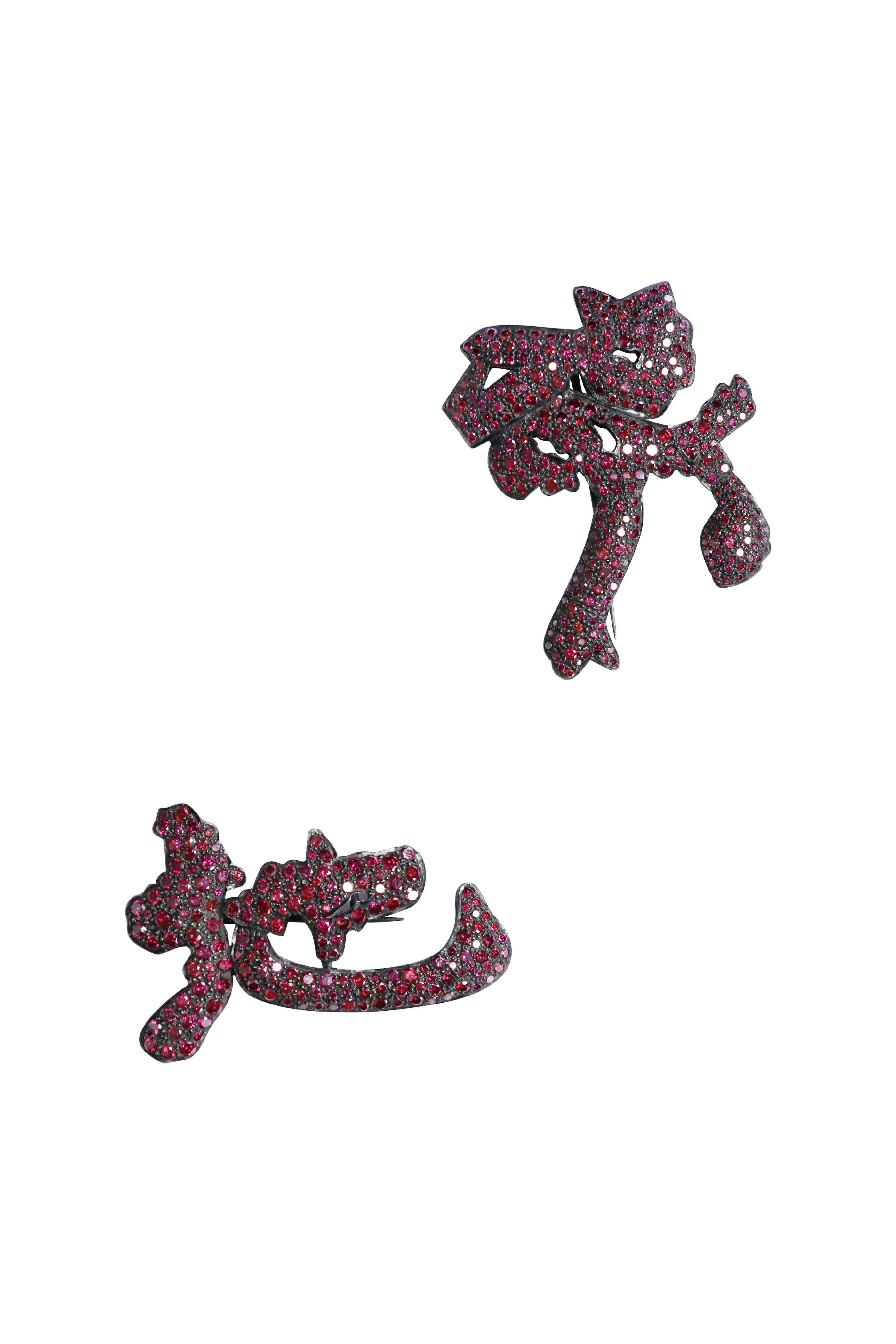 Michael Tracy - Diamond Earth Prison Brooches