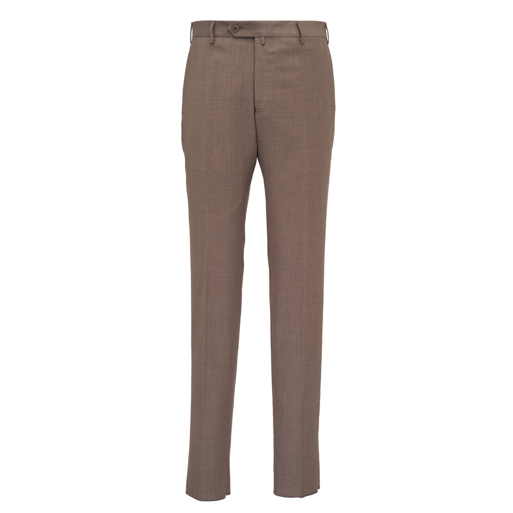 Malcom - Parma Taupe Flannel Dress Pant | Mitchell Stores