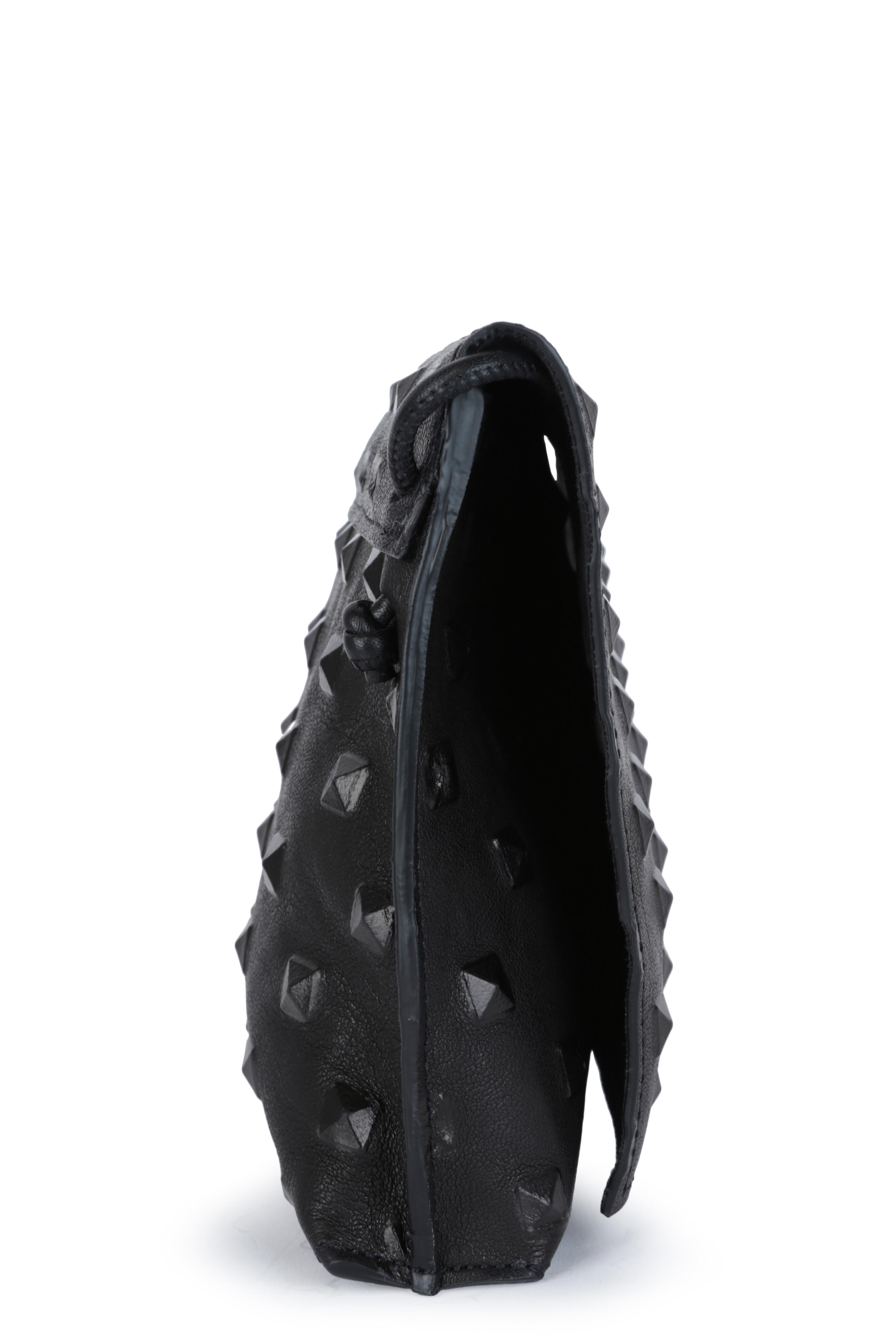 B May Bags - Black Studded Leather Crossbody