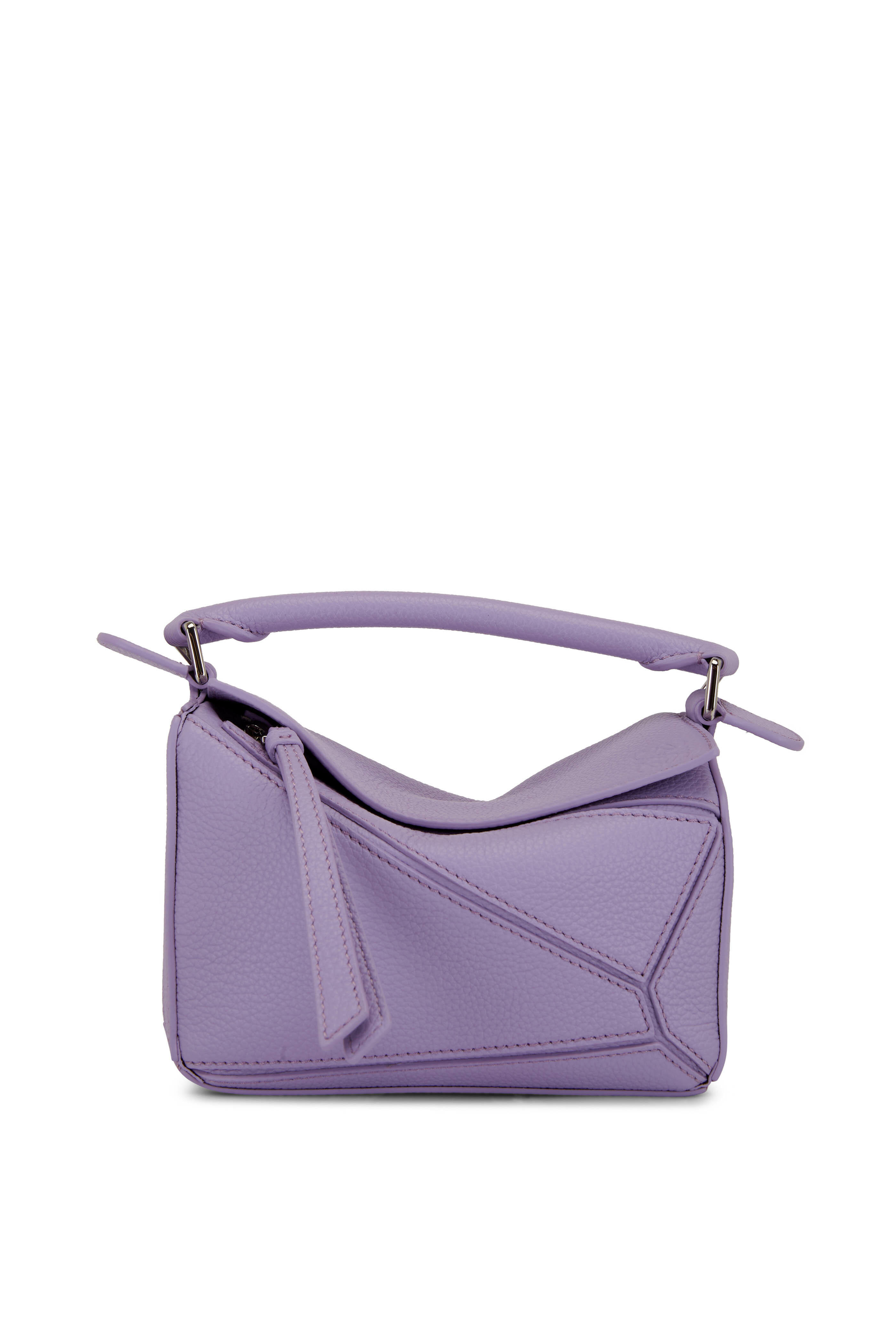Loewe Puzzle Mini Crossbody Bag In Purple