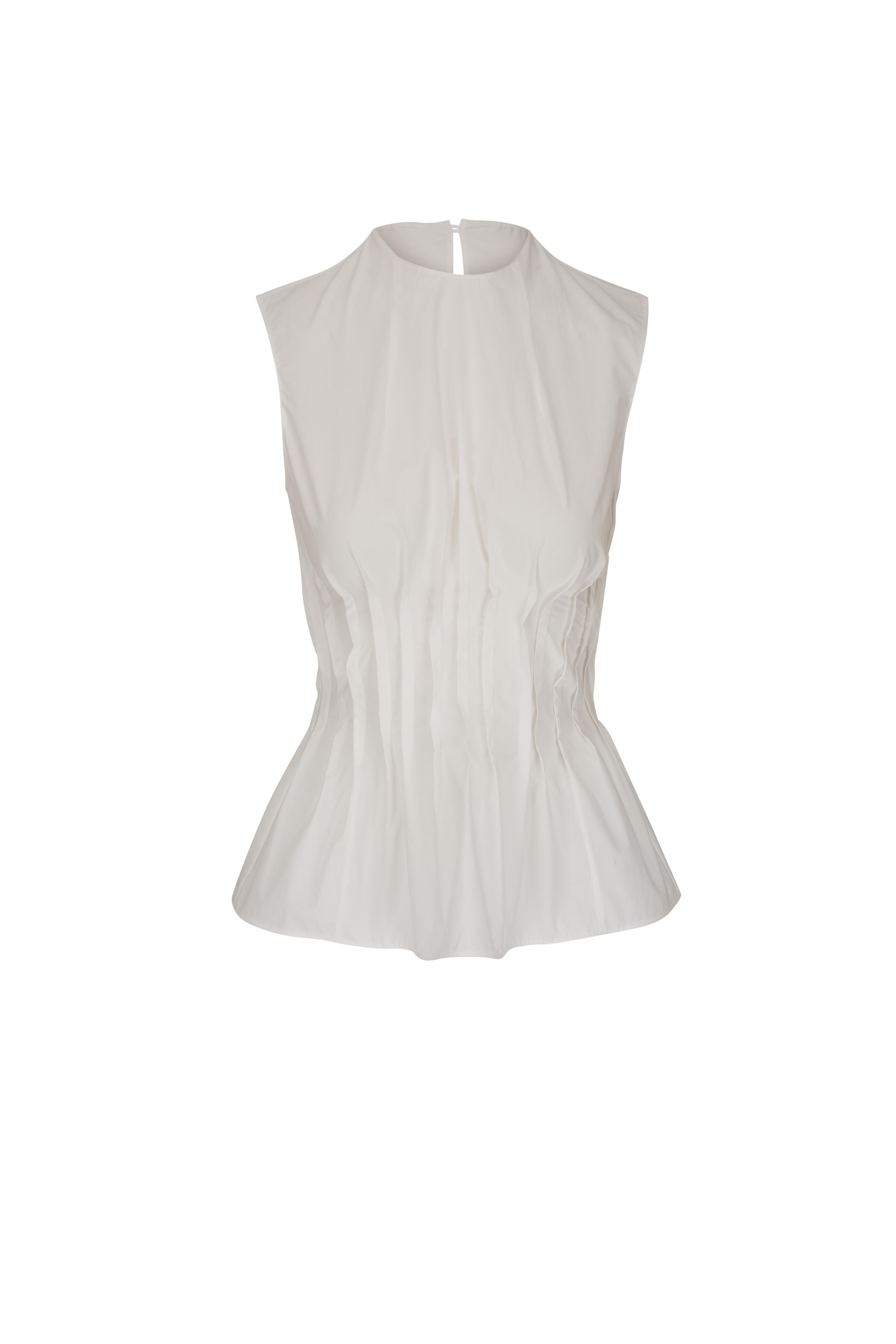 Khaite - Westin Bone Poplin Cotton Top | Mitchell Stores