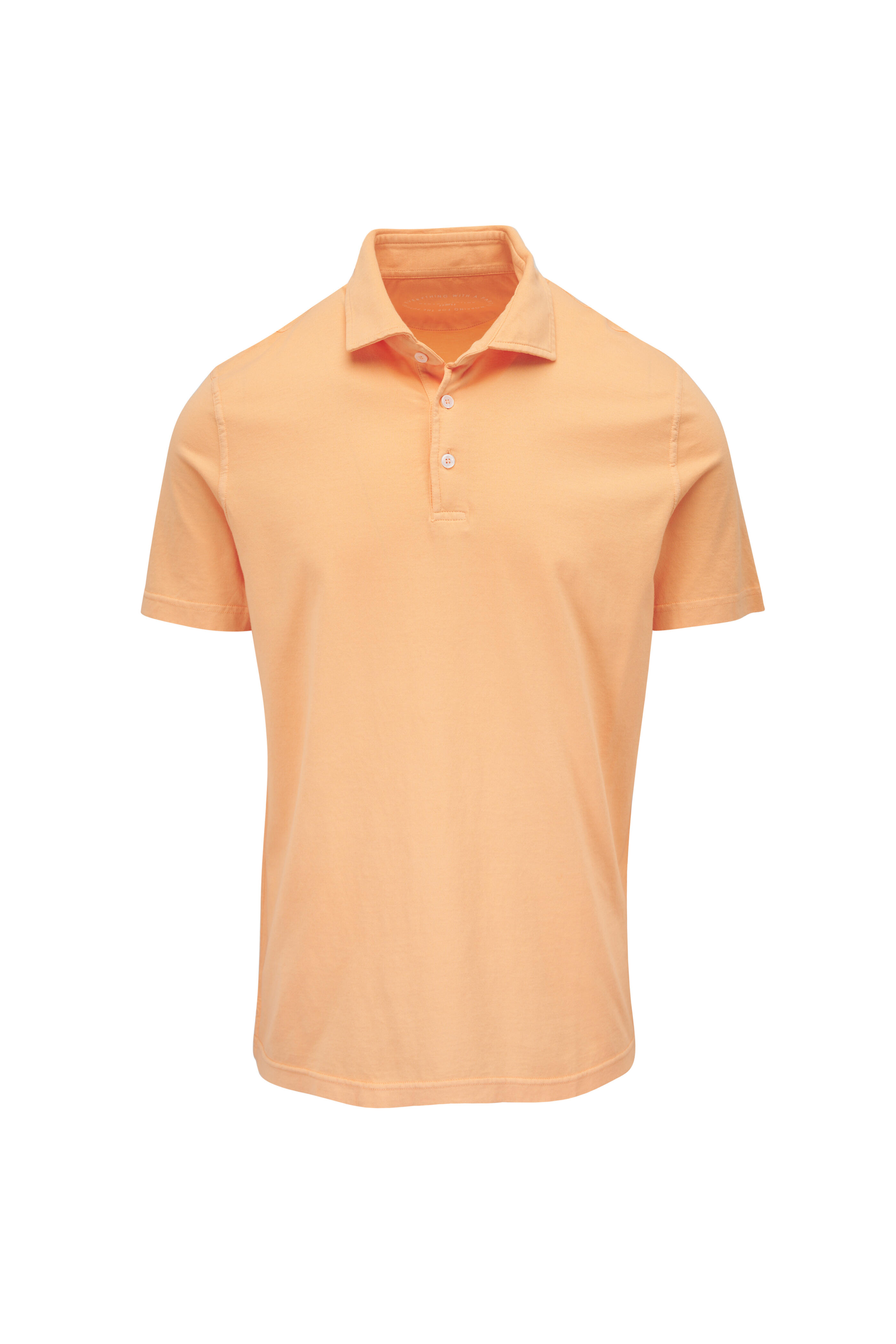 Fedeli - Frosted Orange Jersey Cotton Polo