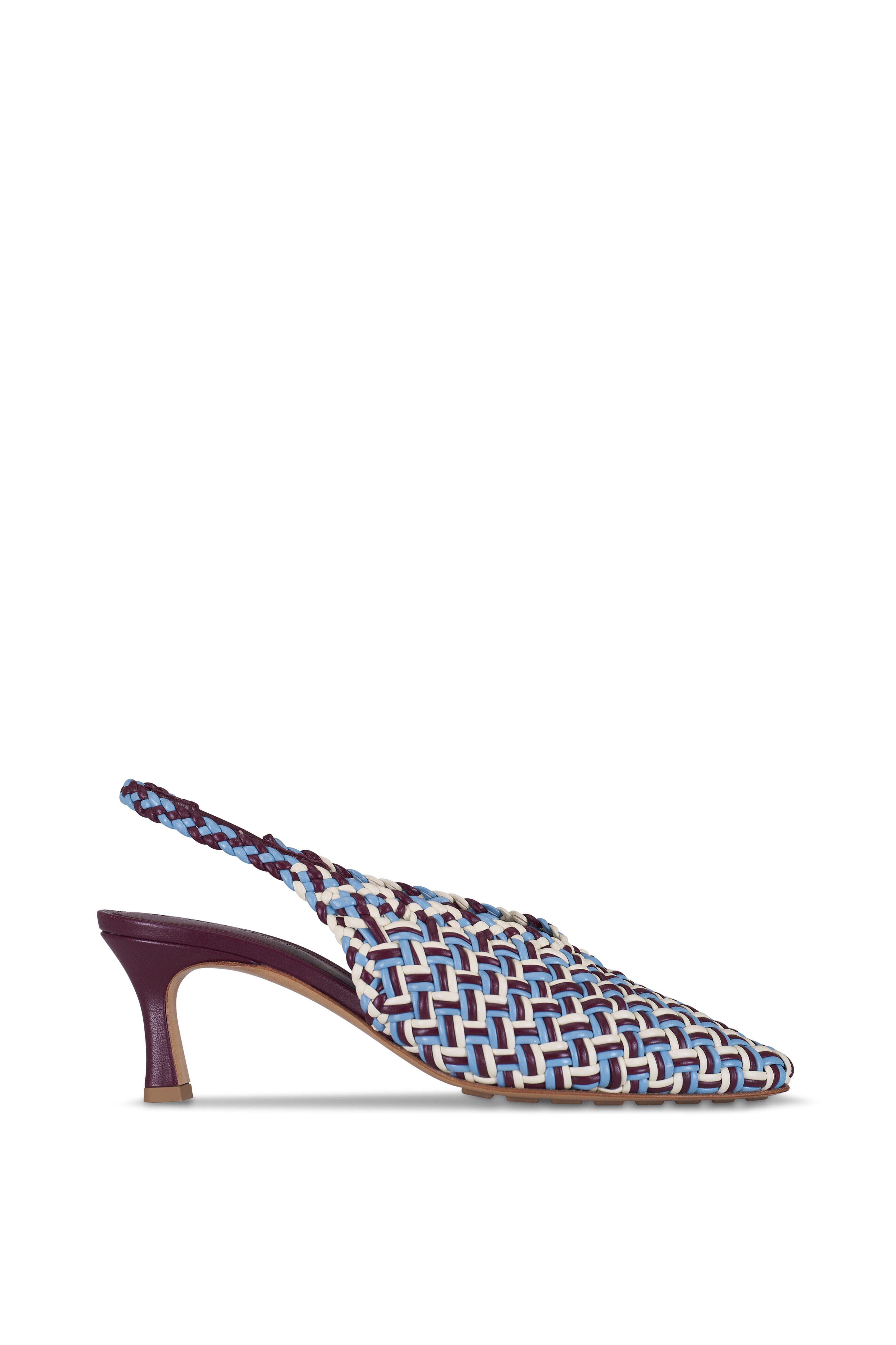 Bottega Veneta - Sofia Multi Intrecciato Leather Slingback, 55mm