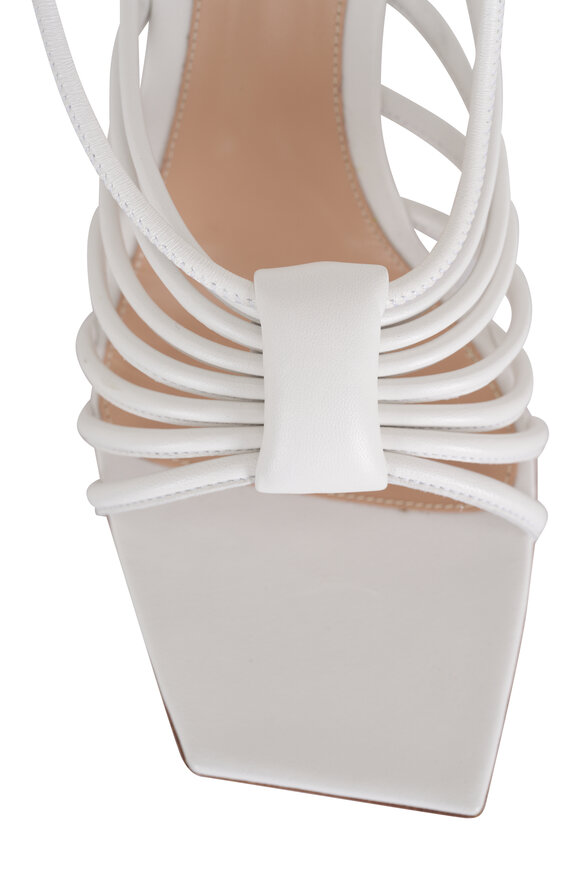 Gianvito Rossi - White Leather Strappy Sandal, 55mm