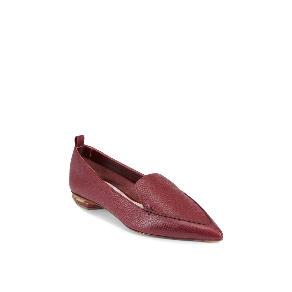 Beya Gold Tumbled Leather Pointed Toe Mule