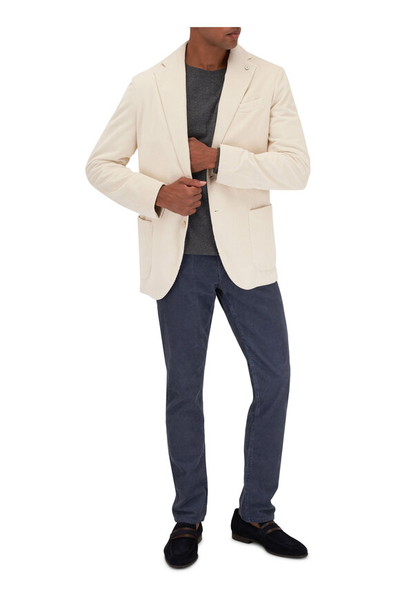 L.B.M. 1911 - Solid White Corduroy Sportcoat