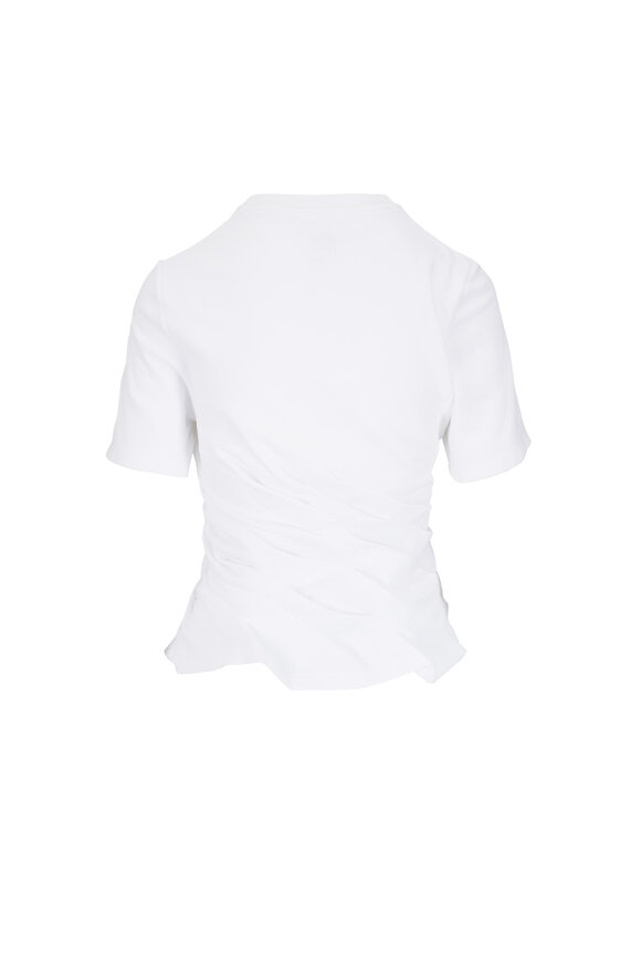 Loewe Twisted White Short Sleeve Draped Shirt - view 4