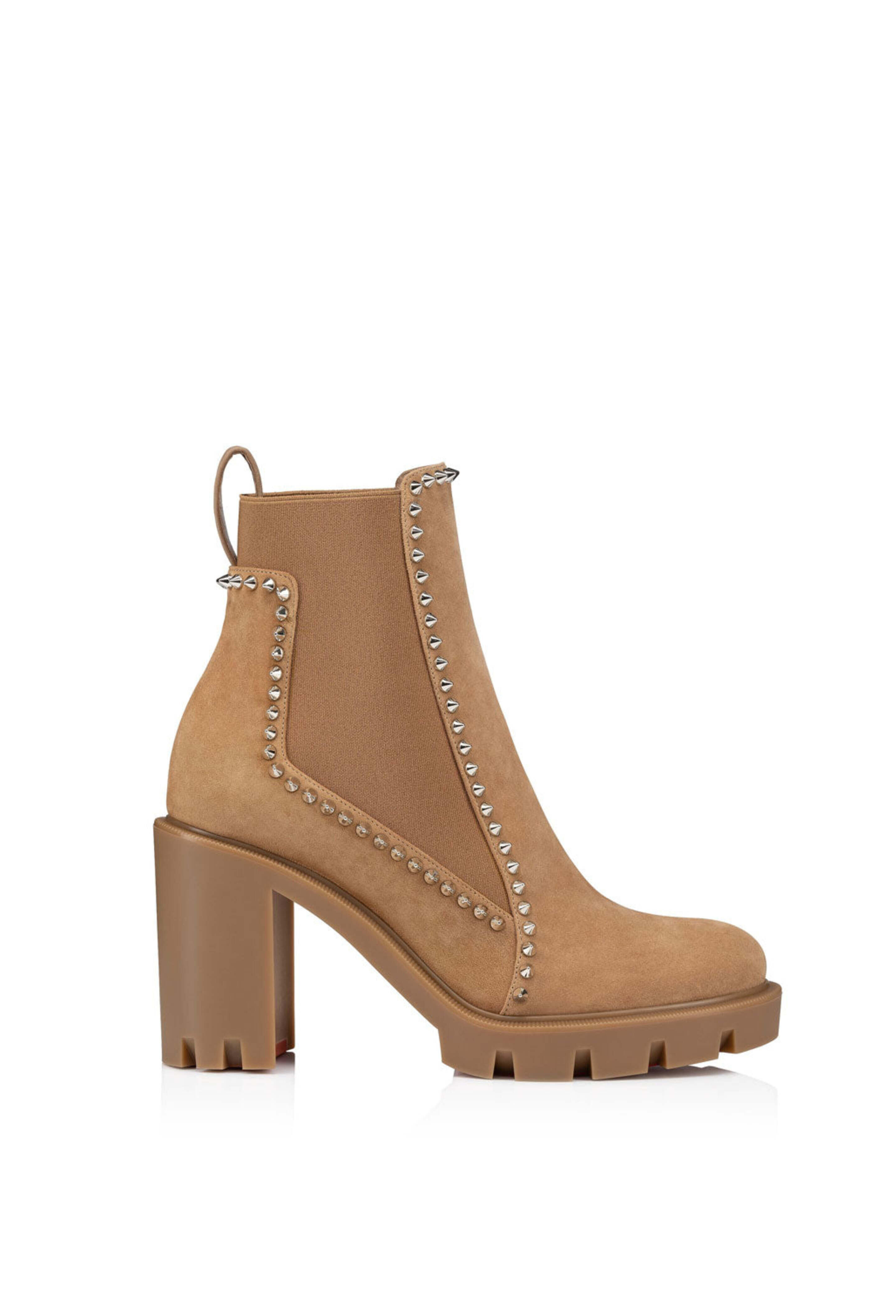 Christian Louboutin - Out Line Spike Lug Calf Bootie in Lionne