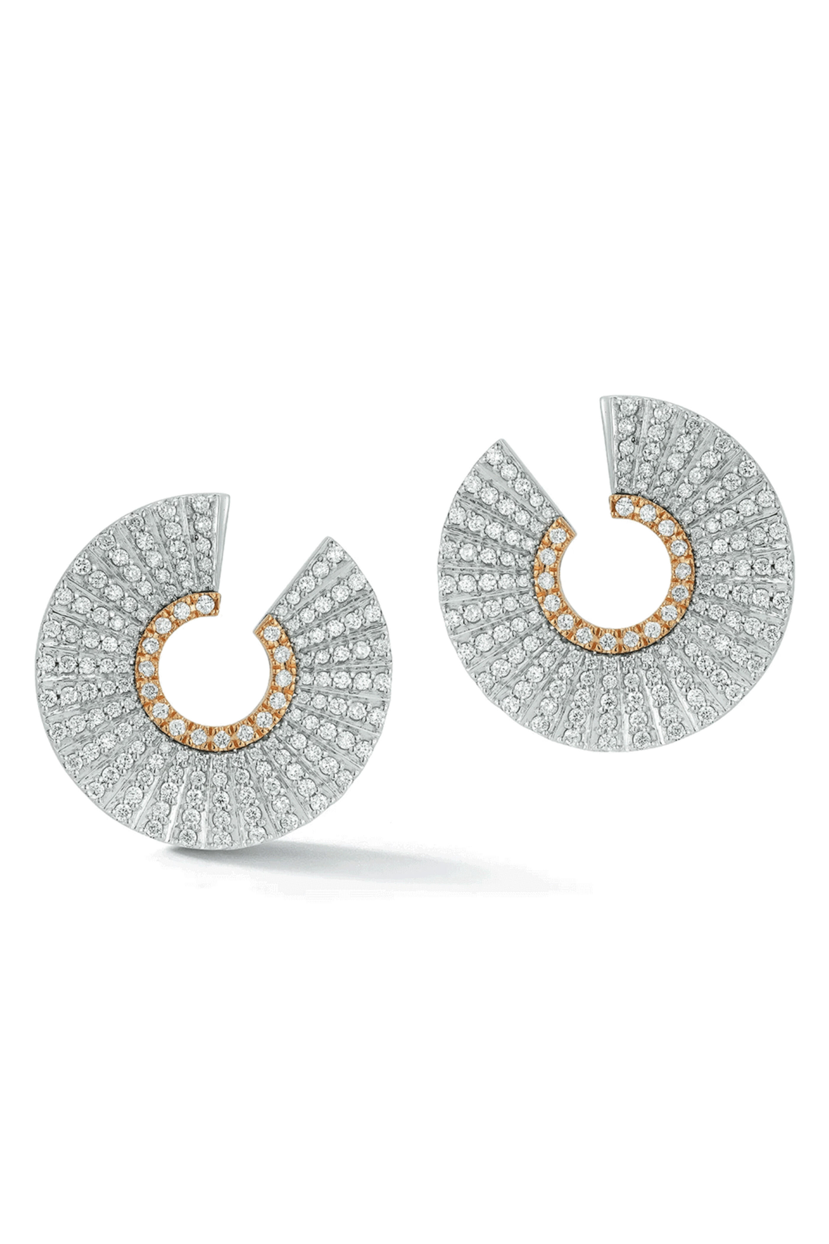 Walters Faith - Clive 18K Gold & Diamond Front Facing Hoop Earring