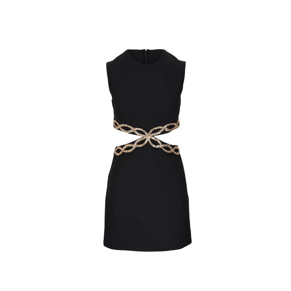 Dorothee Schumacher - Striking Coolness Black Embellished Cut-out Dress