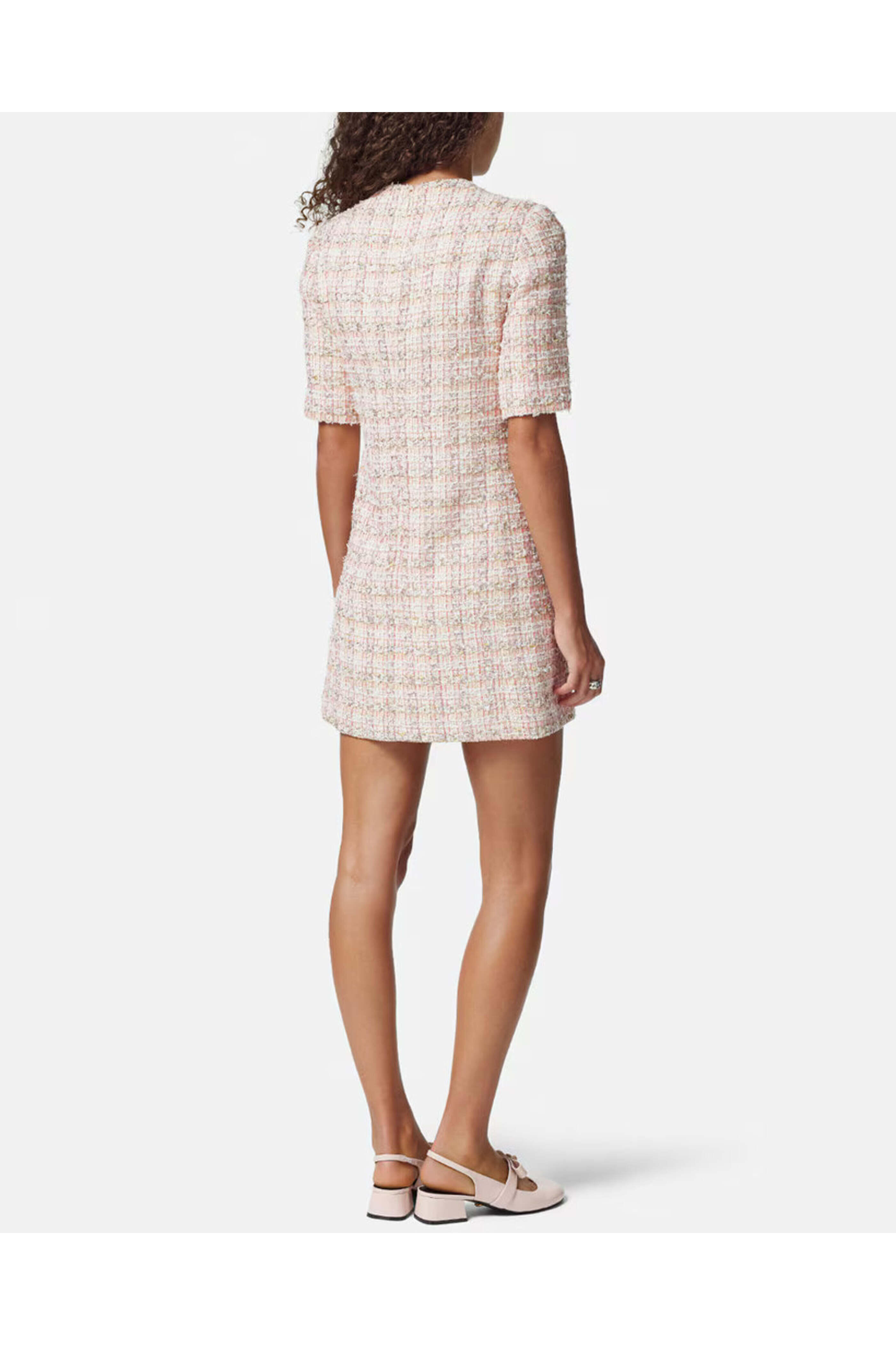 Versace - Pink Mix Fancy Tweed Mini Dress | Mitchell Stores