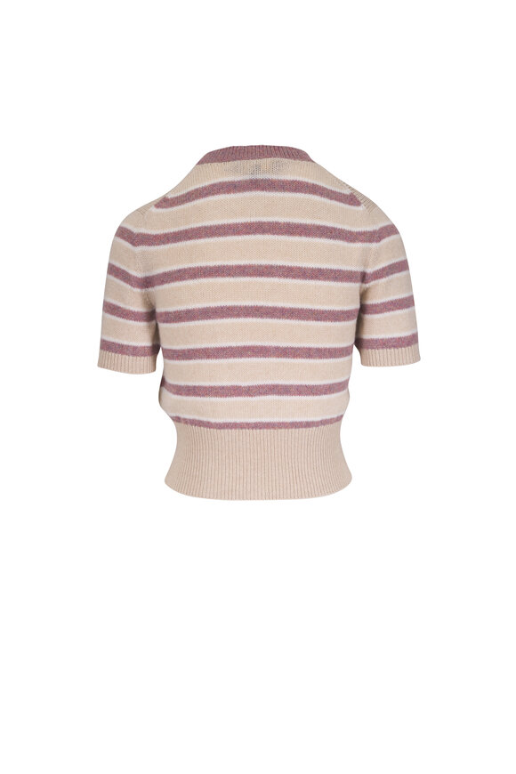 Loro Piana Fobello Biancore Natural Pink Crewneck Sweater - view 2