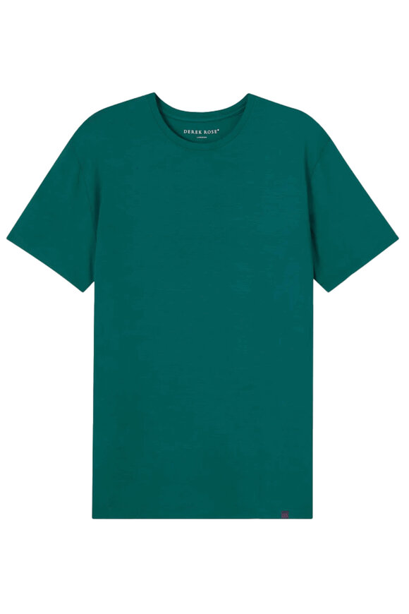 Derek Rose Green Basel Short Sleeve Shirt