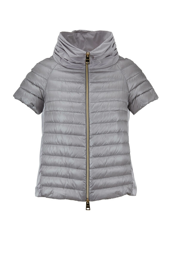 Herno - Silver Taffeta Back Puffer Jacket