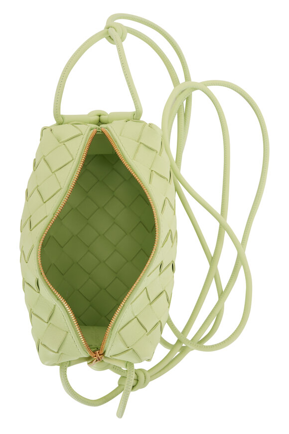 Bottega Veneta - Mini Loop Fennel Woven Leather Crossbody