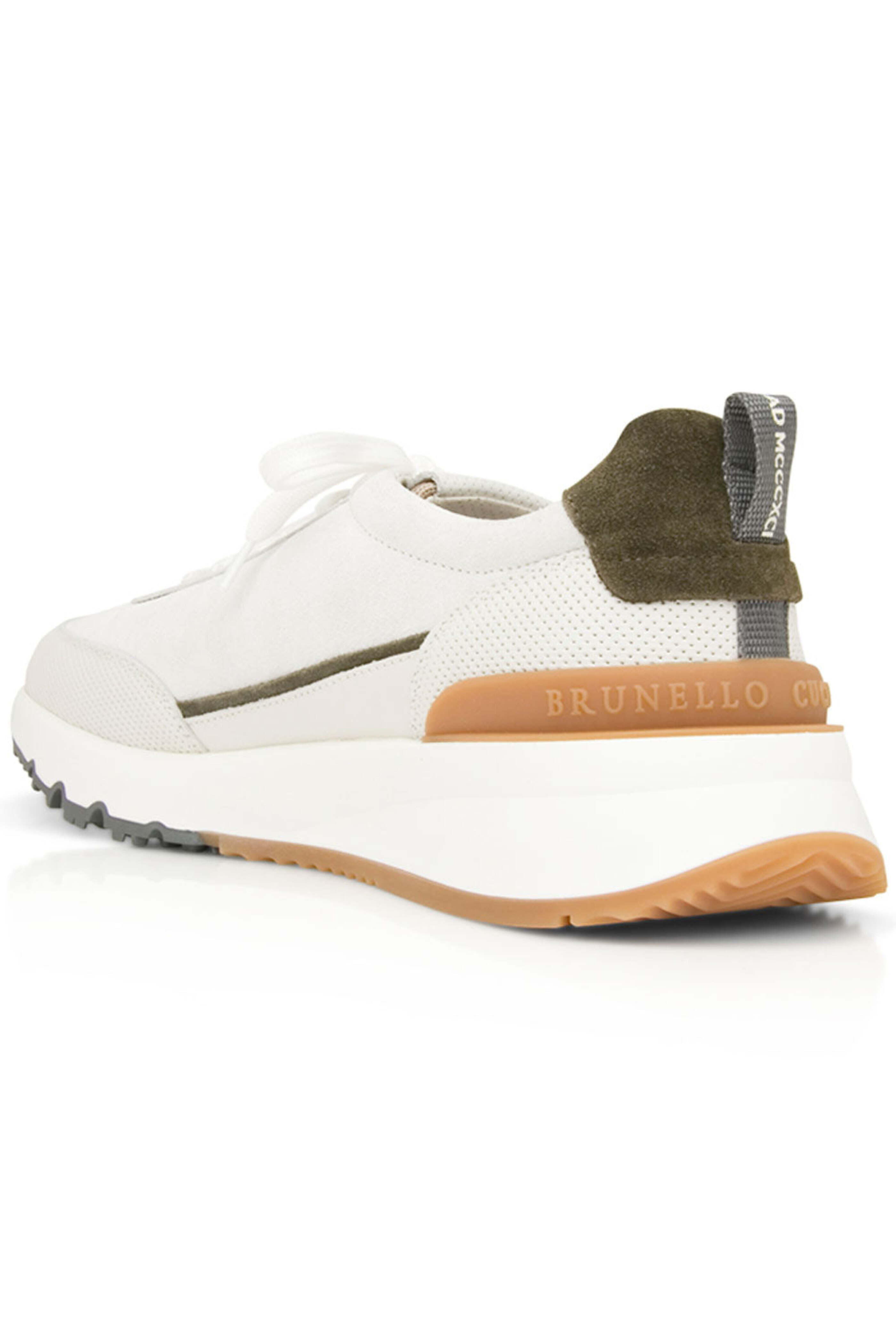 スニーカー BRUNELLO CUCINELLI Women Sneakers MZSFG2127 C6280 WHITE Brunello Cucinelli - Suede Paneled Sneaker in White
