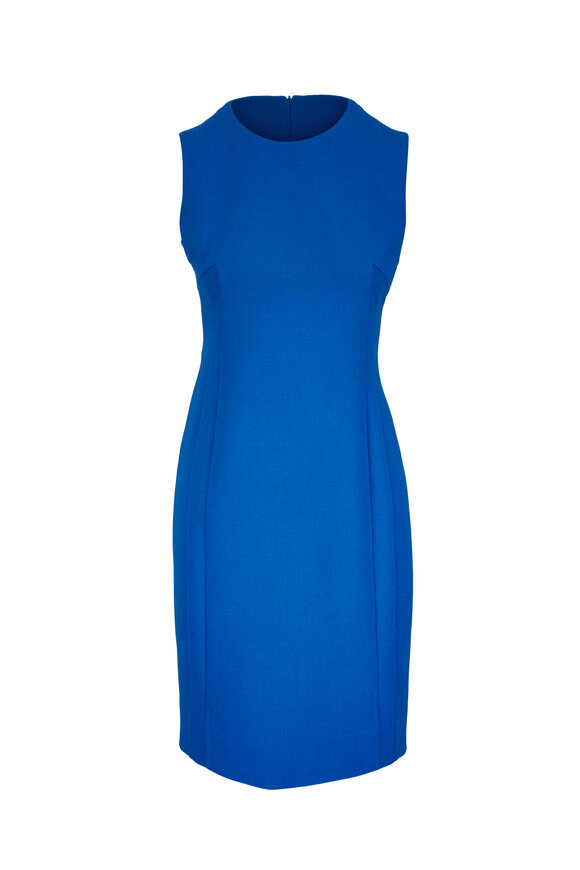 Akris Twilight Blue Wool Midi Dress