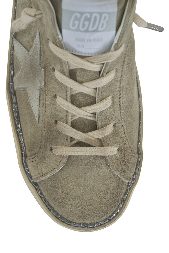 Golden Goose - Superstar Ice Silver Glitter Trim Suede Sneaker