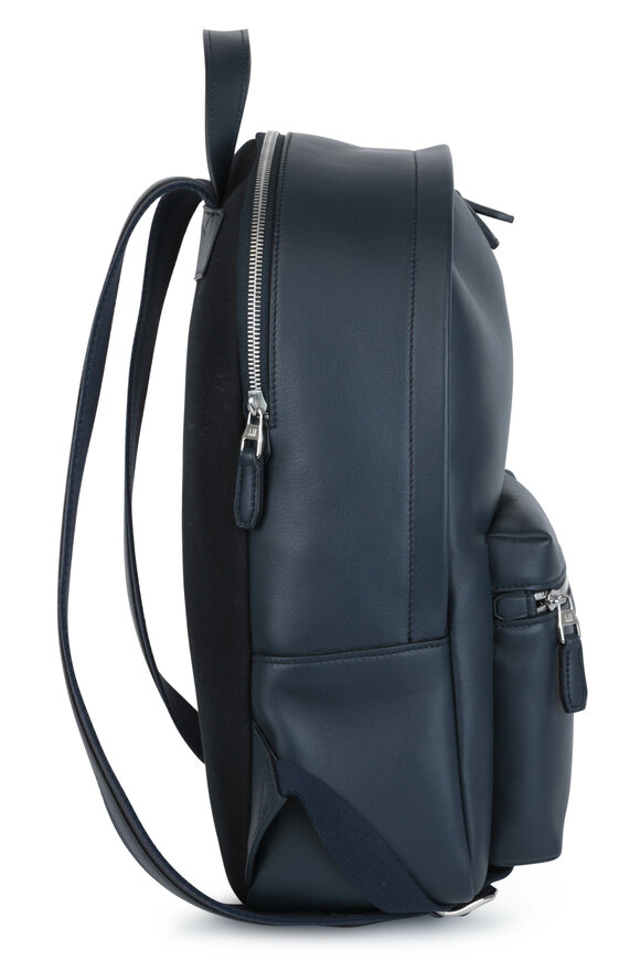 Dunhill - Navy Blue Leather Rucksack