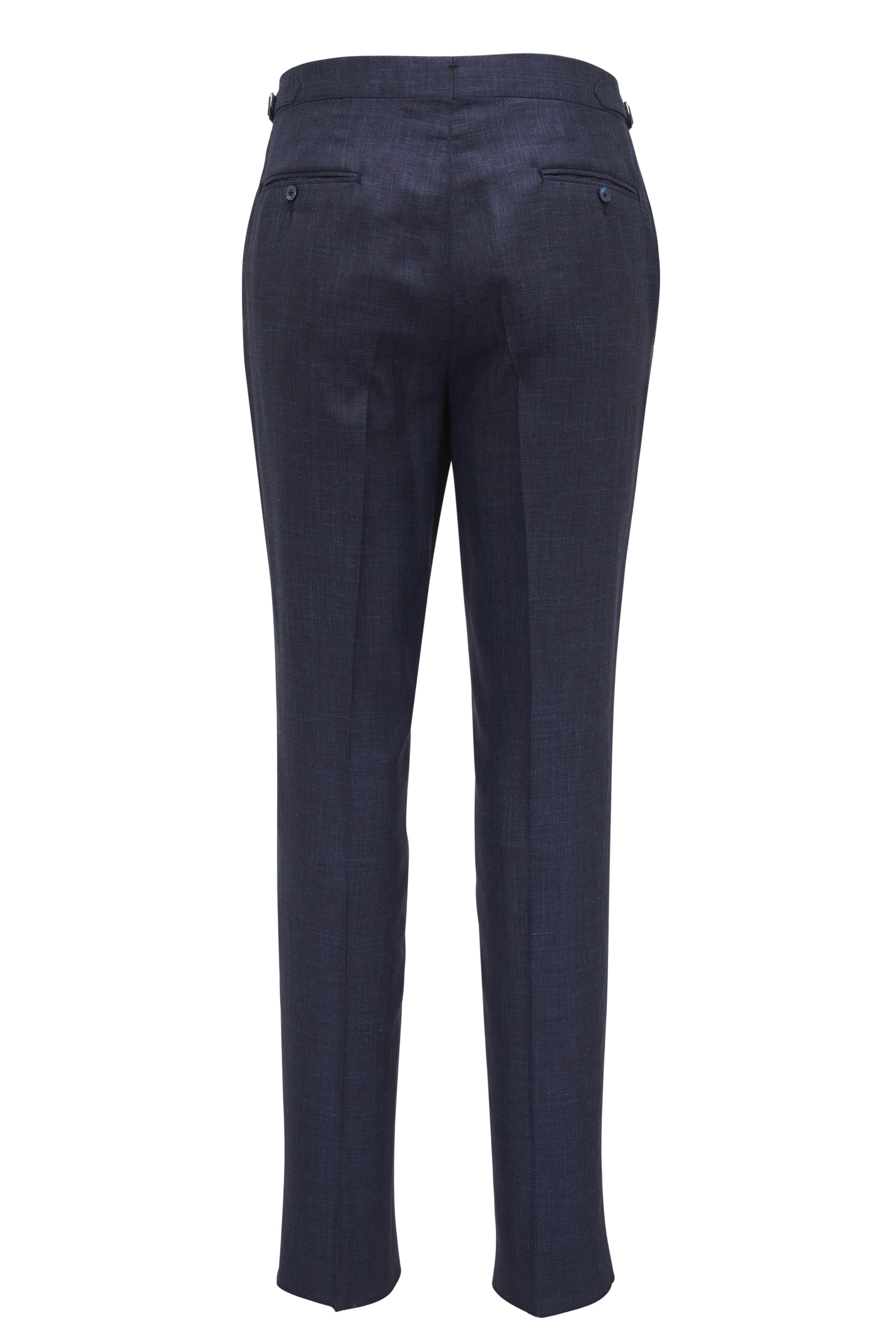 Isaia - Navy Silk, Cashmere & Linen Dress Pant