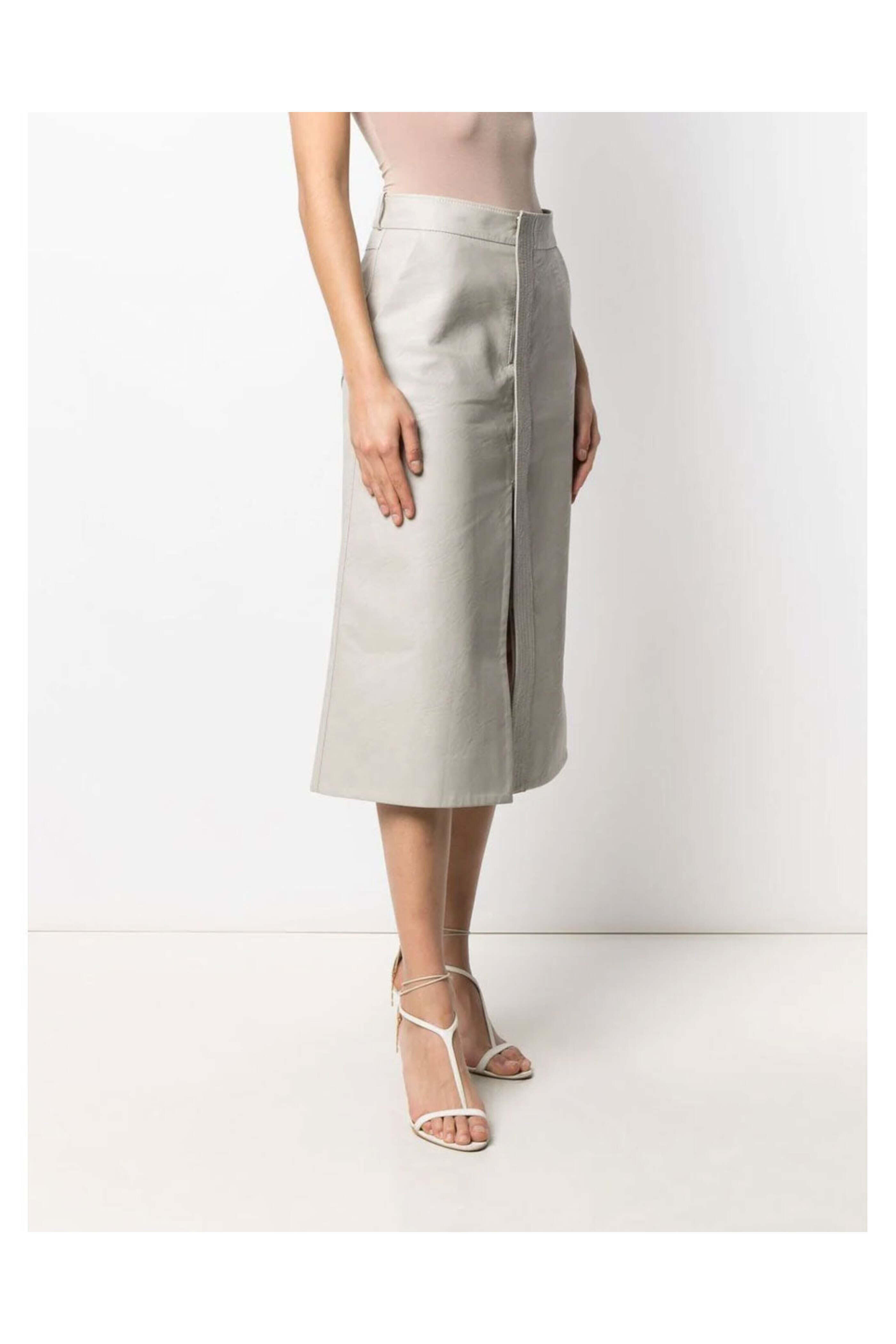 Stella McCartney - Clay Vegan Leather Lauren Skirt