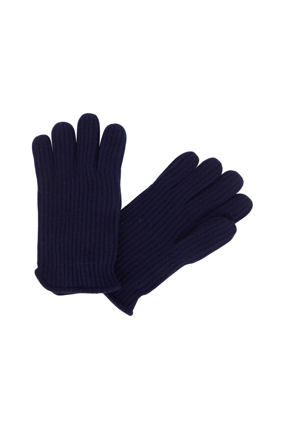 Raffi - Navy Cashmere Gloves