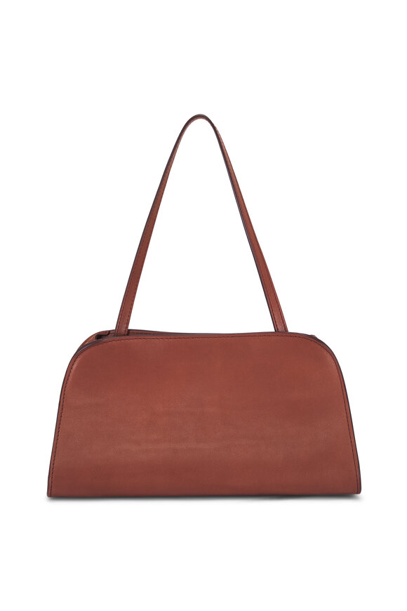 The Row Peggy New Burgundy Ans Leather Clutch