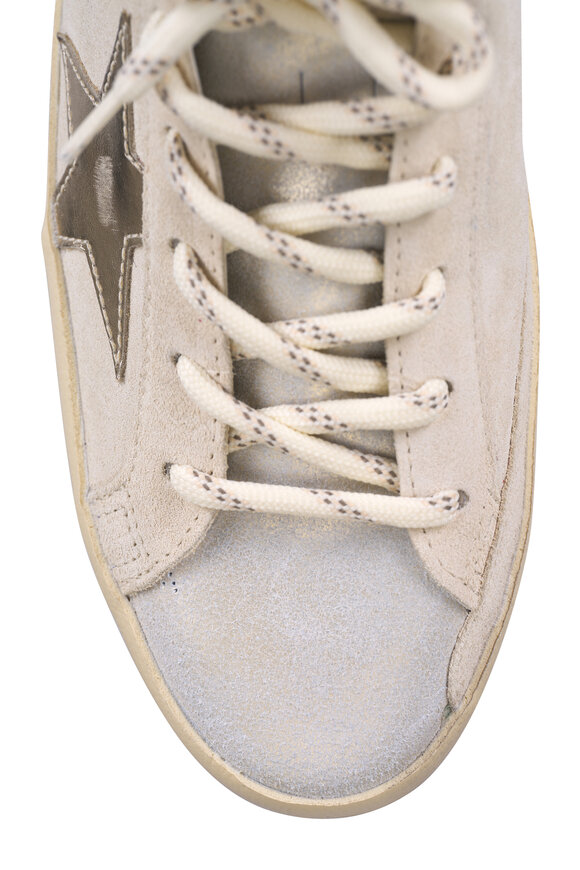 Golden Goose Super Star Seed Pearl & Platinum Suede Sneaker - view 4
