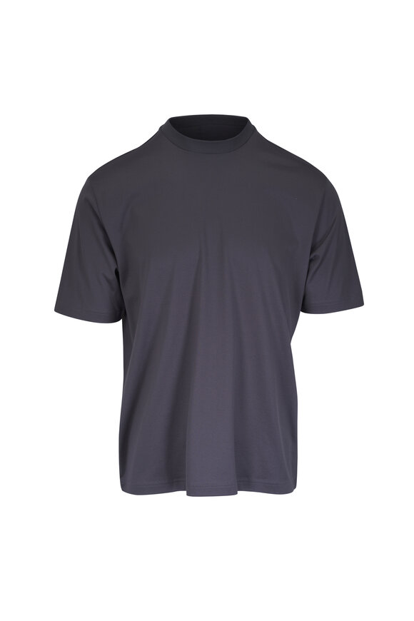 Stefan Brandt Eli Super 60 Comfort Navy Cotton T-Shirt