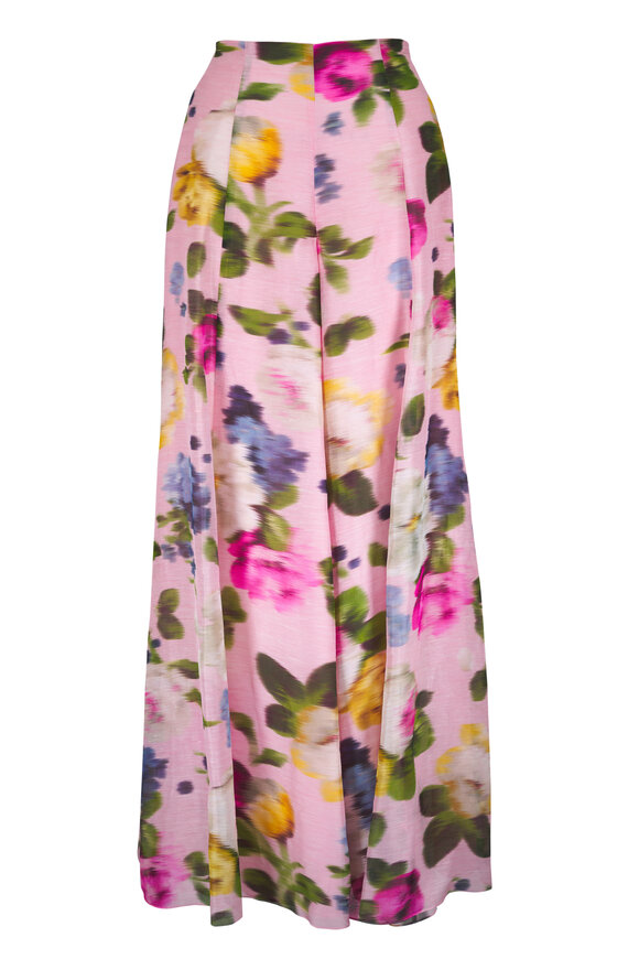 Carolina Herrera Iris Rosewater Multi Extra Wide Leg Pant - view 1