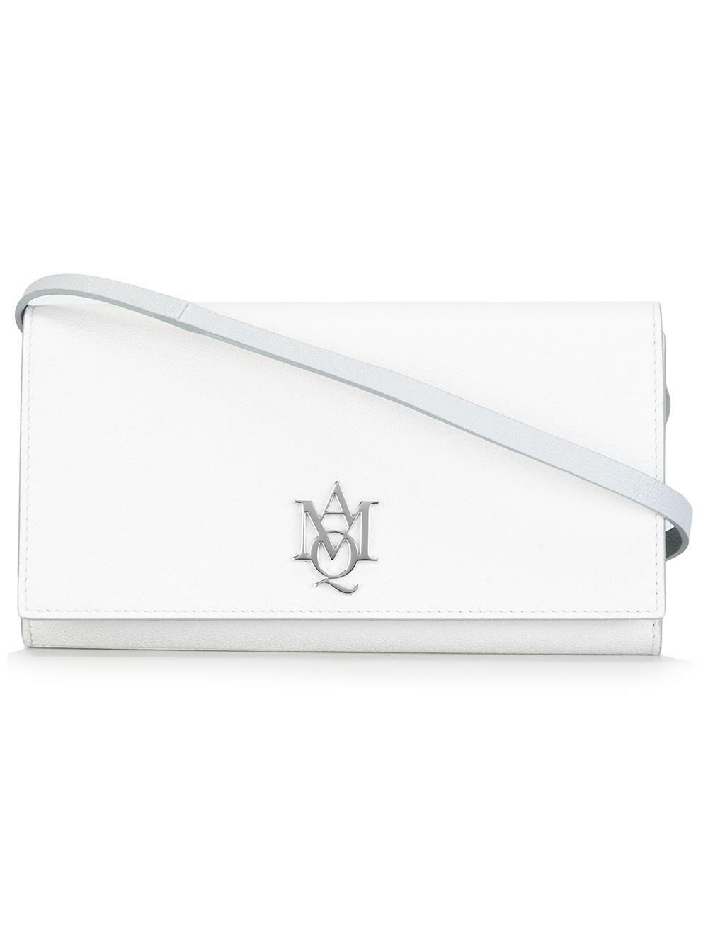 McQueen - Insignia White Leather Strap Wallet