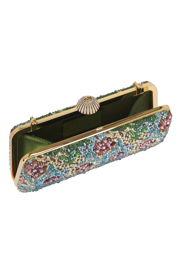 Valentino Garavani Minaudiere Carry Secrets Floral Chain Clutch - view 5